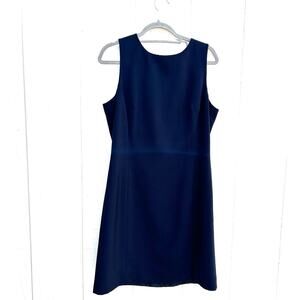 Votre Nom... Navy Blue Sheath Dress,‎ Sleeveless, Small Side Slit, Sz 5